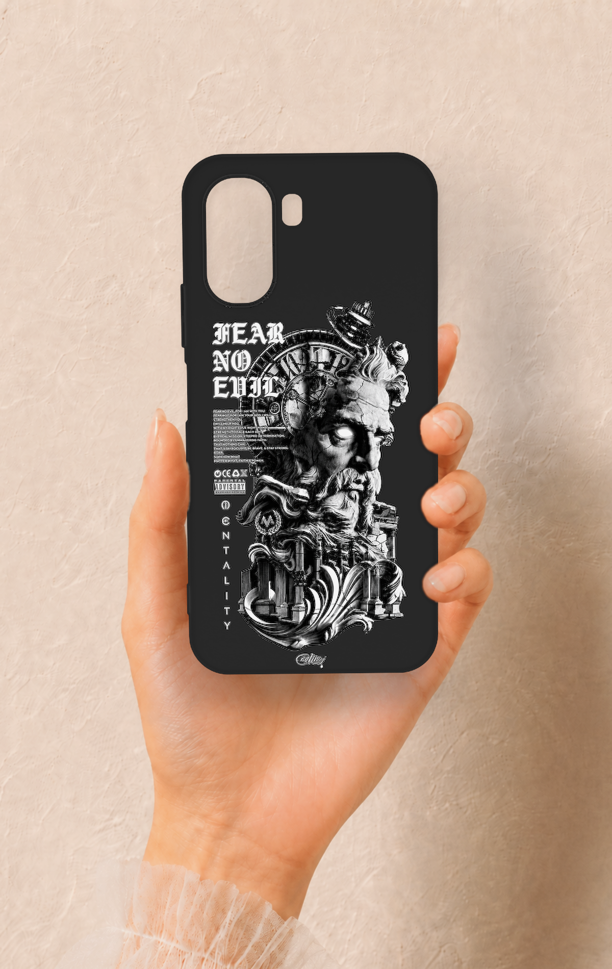 Oppo A6T Uyumlu Fear No Evil Desenli Silikon Kılıf