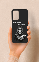 Oppo A16 Uyumlu No Pain No Gain Desenli Silikon Kılıf