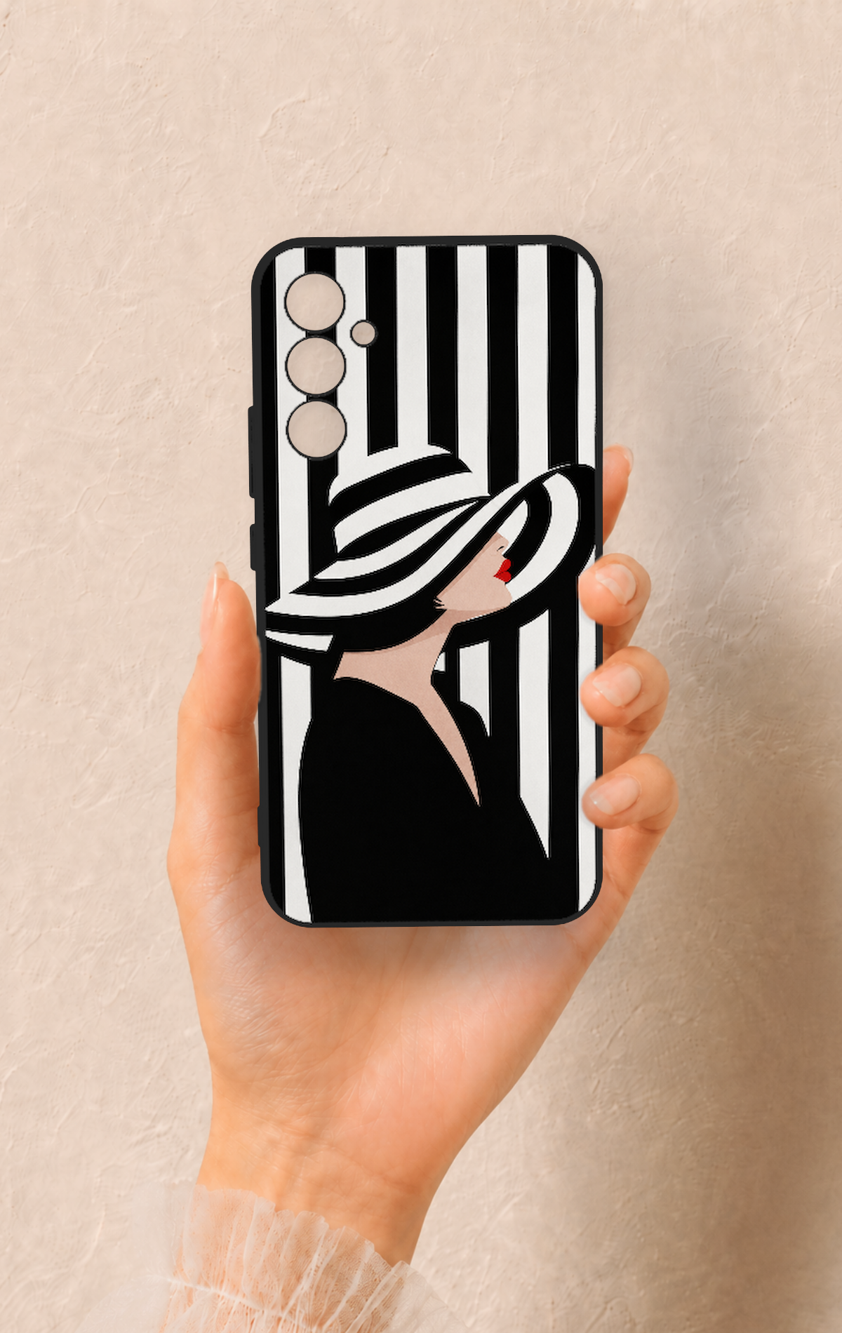 Samsung A34 Uyumlu Madam Marica Desenli Silikon Kılıf