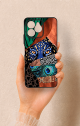 Omix x6 Uyumlu Amazon Kaplan Desenli Silikon Kılıf