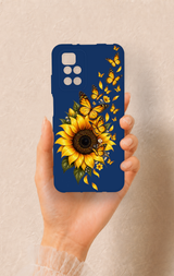 Redmi 10 2022 Uyumlu Ayçiçeği Desenli Silikon Kılıf