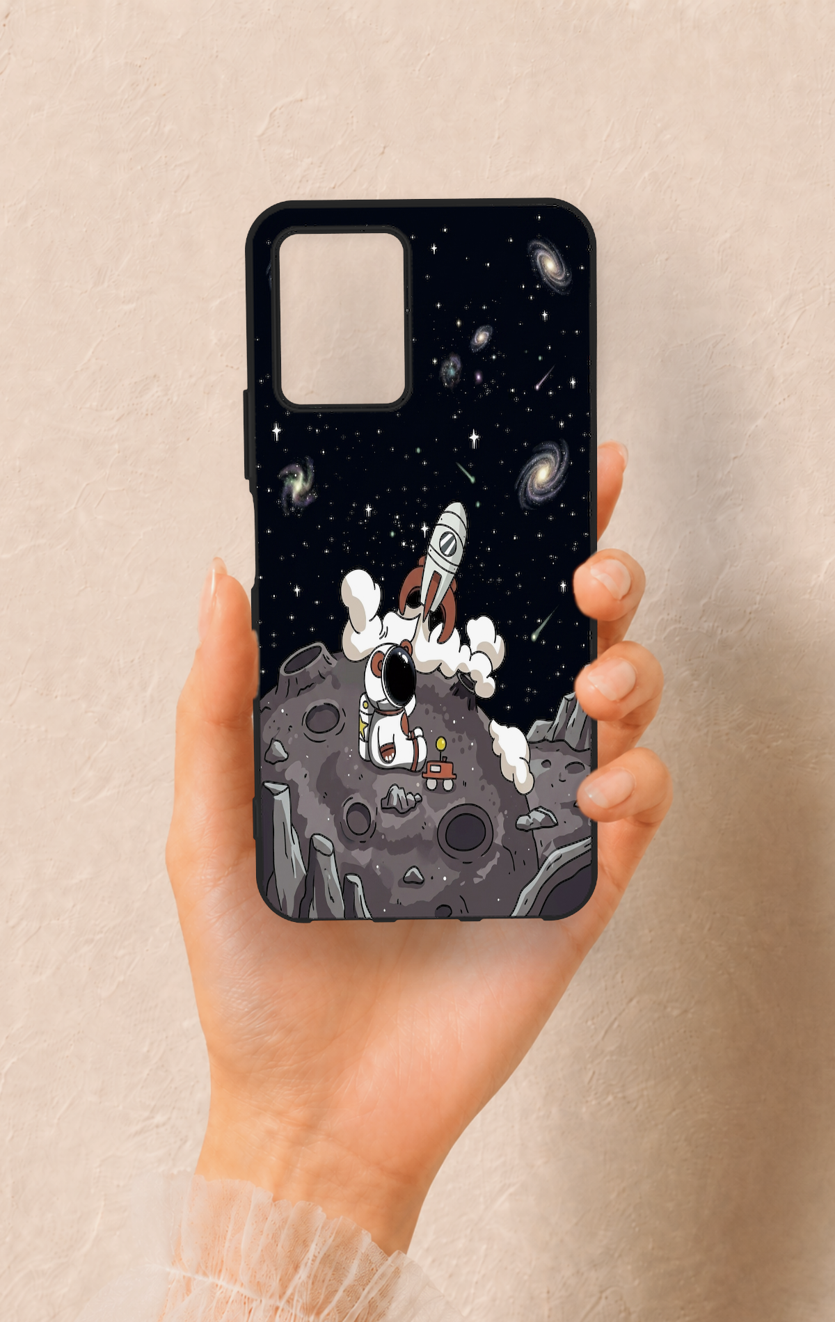Vivo Y33S Uyumlu Uzay Astronot Desenli Silikon Kılıf