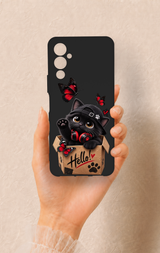 Tecno Pova Neo 4 Uyumlu Hello Cat Desenli Silikon Kılıf