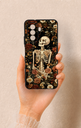Huawei Nova Y70 Uyumlu Çiçek İskelet Desenli Silikon Kılıf