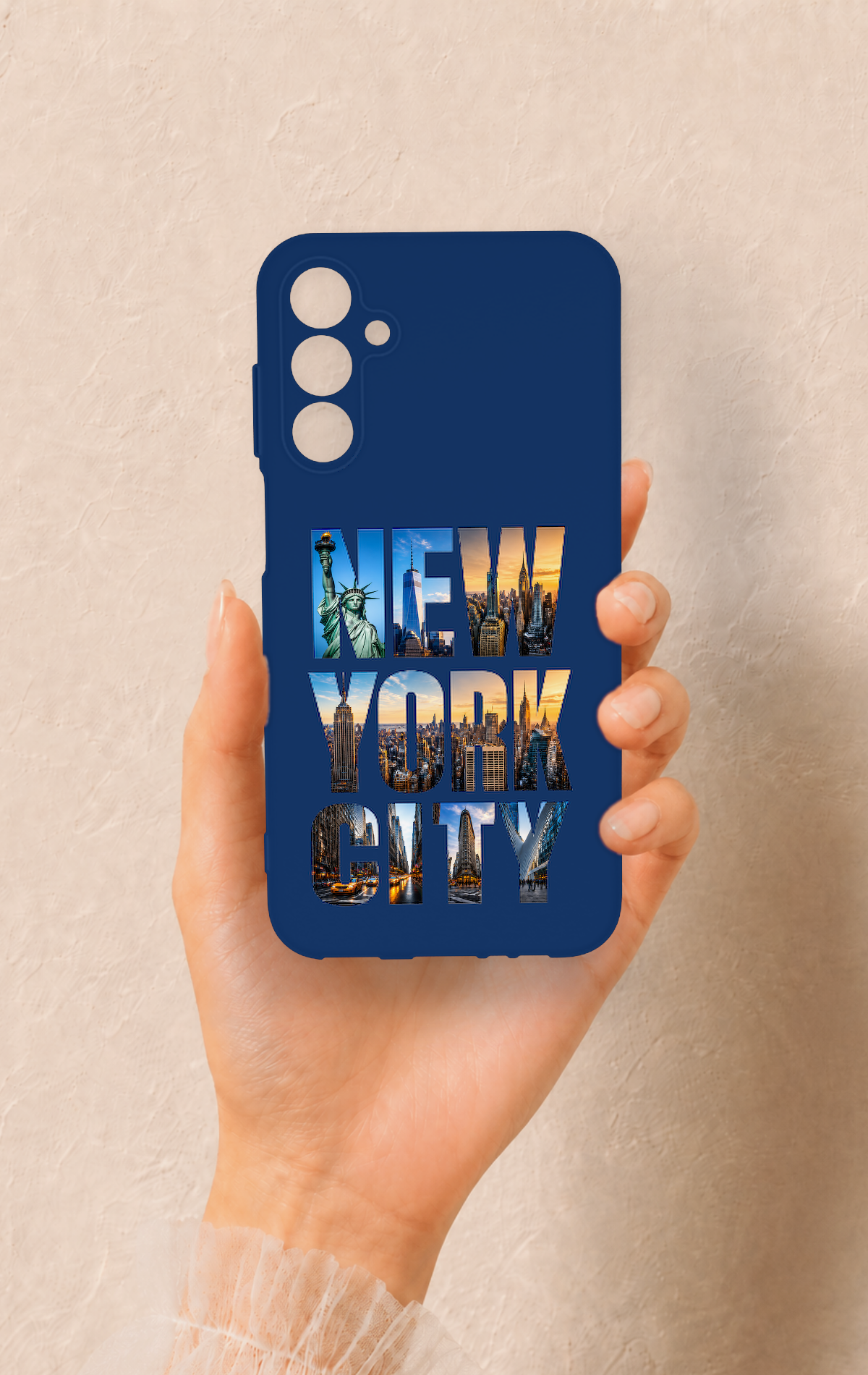Samsung A15 Uyumlu New York City Desenli Silikon Kılıf