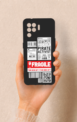 Oppo Reno 5 Lite Uyumlu Fragile Desenli Silikon Kılıf