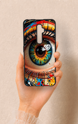 Oppo Reno 2Z Uyumlu Renkli Göz Bebeği Desenli Silikon Kılıf