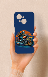 Tecno Spark Go1 Uyumlu Moto Rider Desenli Silikon Kılıf