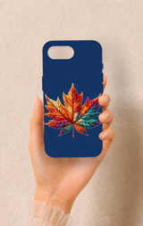 iPhone 16E Uyumlu Renkli Yaprak Desenli Silikon Kılıf