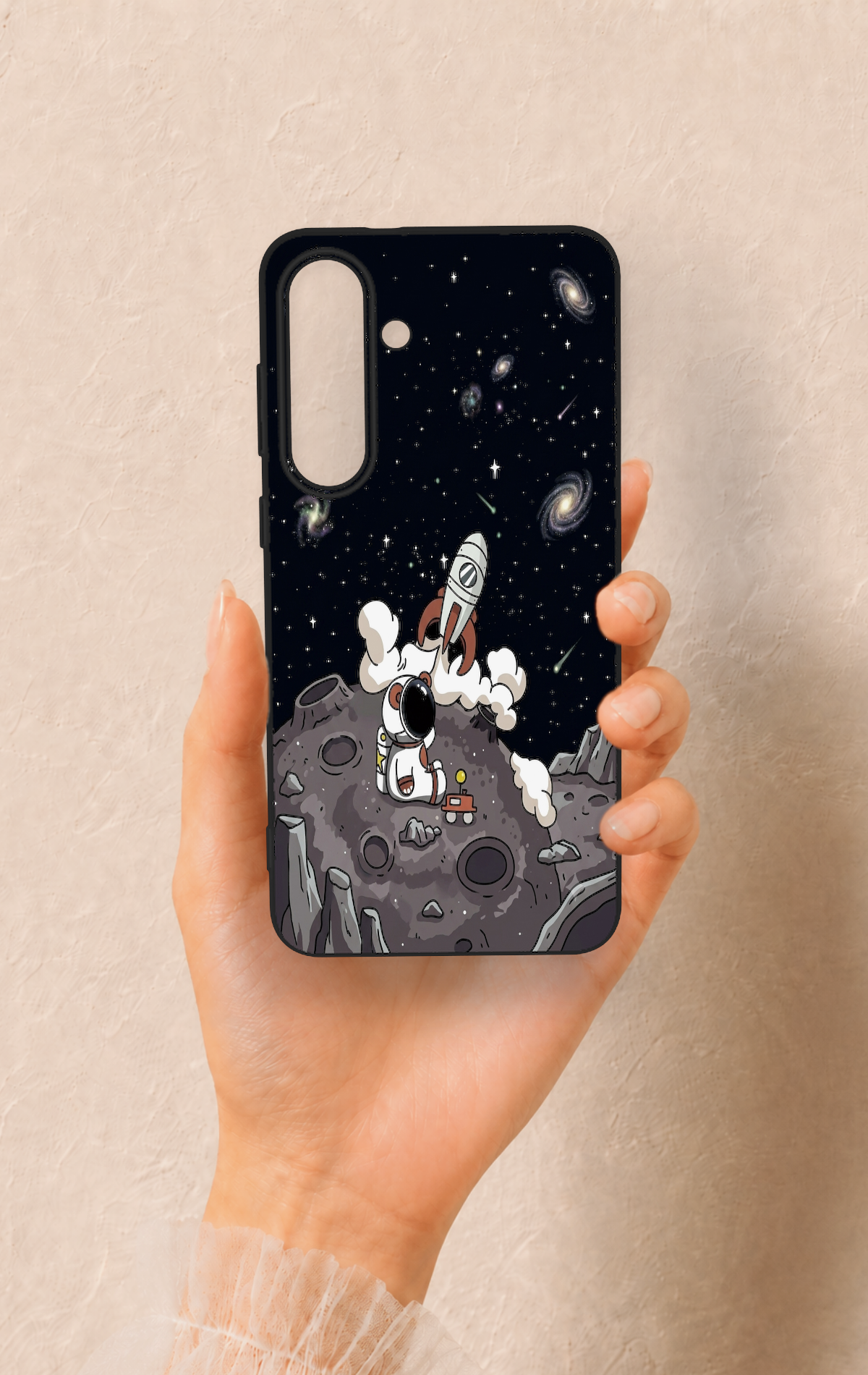 Samsung S25Fe Uyumlu Uzay Astronot Desenli Silikon Kılıf