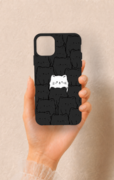 iPhone 11 Pro Max Uyumlu Many Cats Desenli Silikon Kılıf