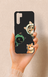 Oppo A91 Uyumlu Kedi Ekibi Desenli Silikon Kılıf