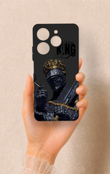 Tecno Spark 10 Pro Uyumlu King Desenli Silikon Kılıf