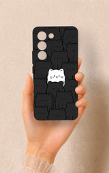 Vivo V30 Lite Uyumlu Many Cats Desenli Silikon Kılıf