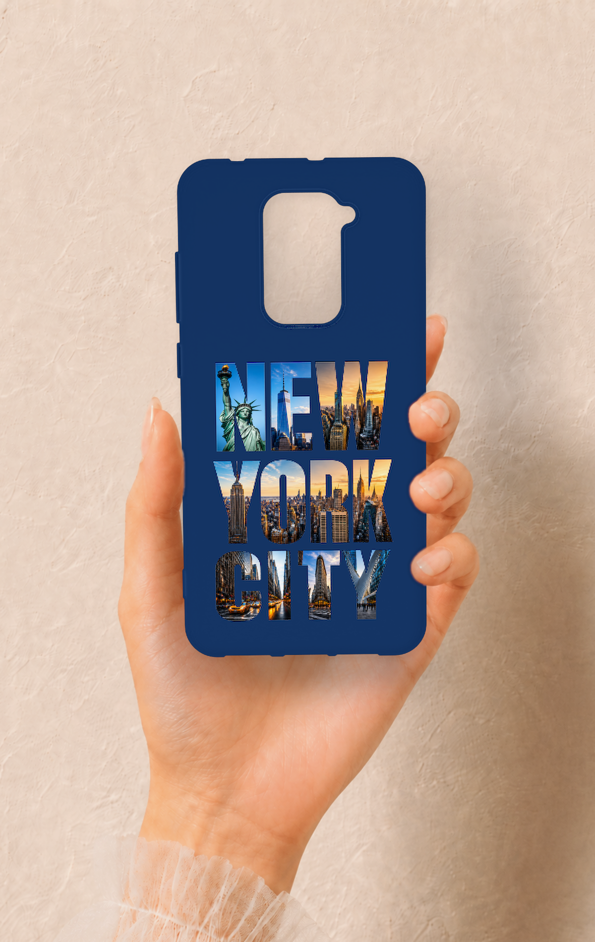 Redmi Note 9 Uyumlu New York City Desenli Silikon Kılıf