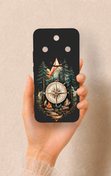 Honor Magic 8 Lite Uyumlu Pusula Orman Desenli Silikon Kılıf