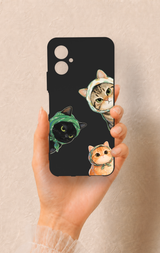 Omix X5 Uyumlu Kedi Ekibi Desenli Silikon Kılıf