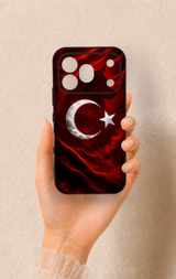 Honor 600 Pro Uyumlu Kurt Türk Bayrağı Desenli Silikon Kılıf