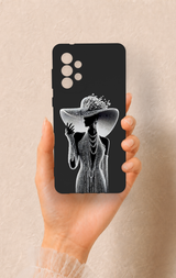 Samsung-A73 Uyumlu Lady Desenli Silikon Kılıf