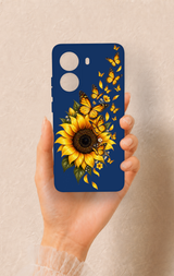 Poco X7 Pro Uyumlu Ayçiçeği Desenli Silikon Kılıf