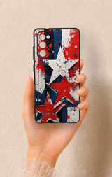 Samsung S20Fe Uyumlu Star Flag Desenli Silikon Kılıf