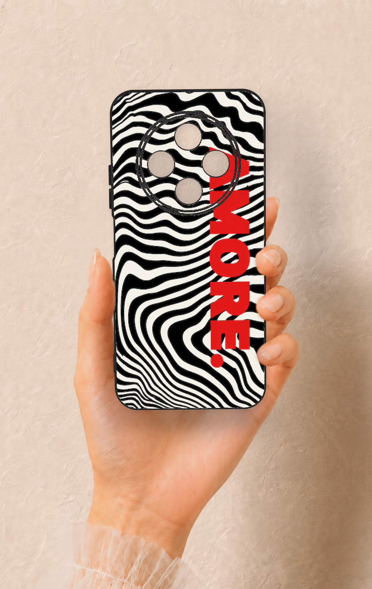 Tecno Spark 30C Uyumlu Zebra Amore Desenli Silikon Kılıf