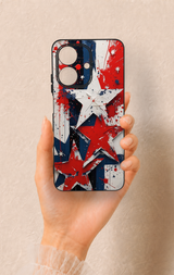 Realme Note 60 Uyumlu Star Flag Desenli Silikon Kılıf