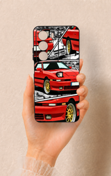 Realme C75 Uyumlu Kırmızı Supra Desenli Silikon Kılıf