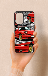 Oppo A54 Uyumlu Kırmızı Supra Desenli Silikon Kılıf