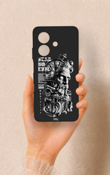 Oppo A3 Uyumlu Fear No Evil Desenli Silikon Kılıf