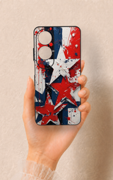 Oppo A60 Uyumlu Star Flag Desenli Silikon Kılıf