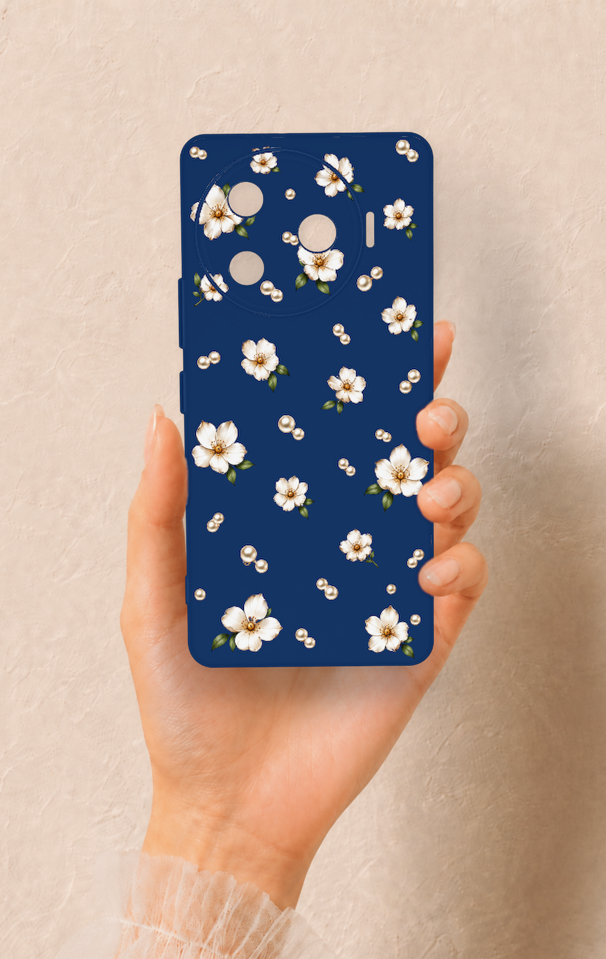 Tecno Camon 30 Pro 5G Uyumlu Papatya İnci Desenli Silikon Kılıf