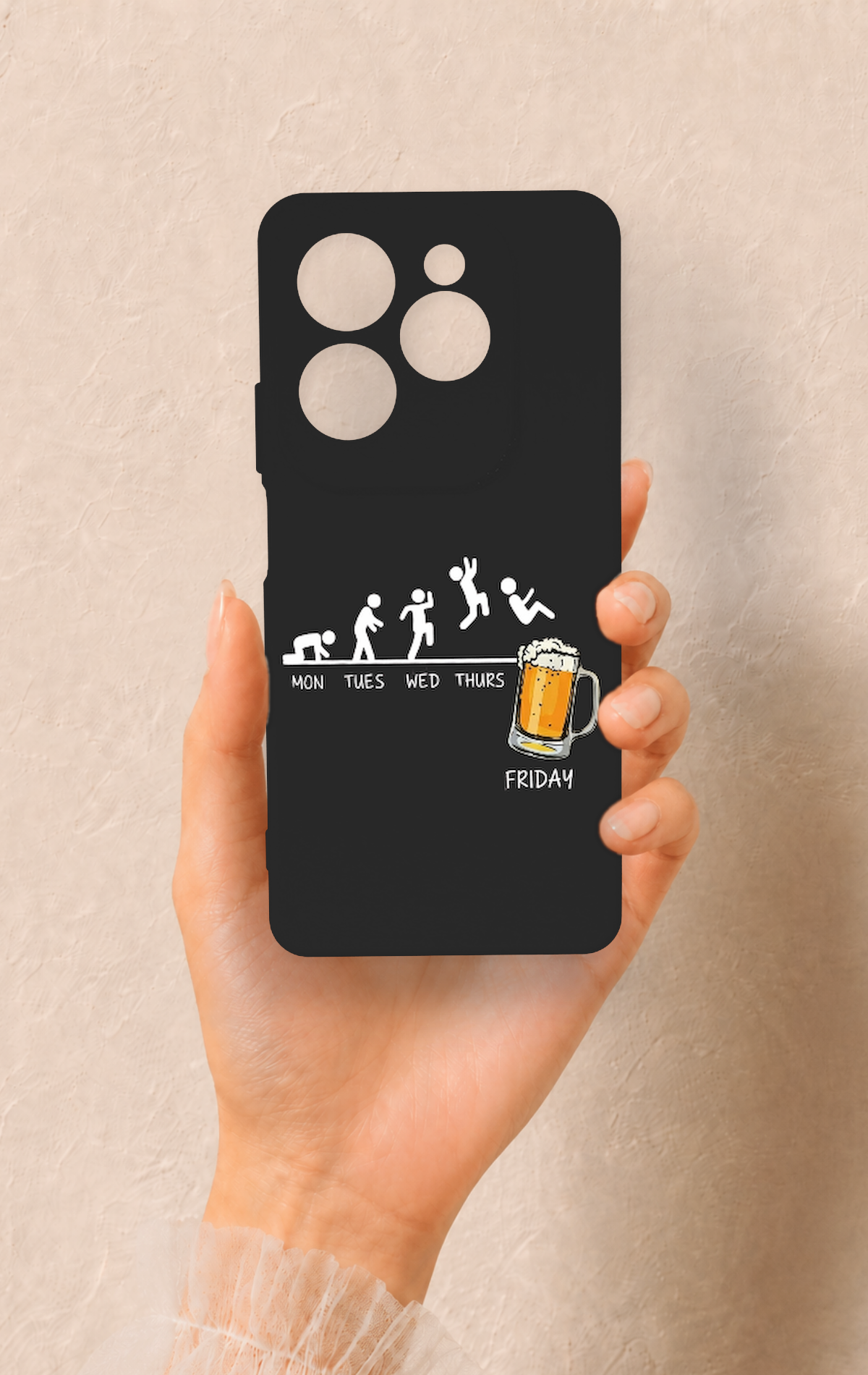 İnfinix Hot 40 Pro Uyumlu Fun Day Friday Desenli Silikon Kılıf