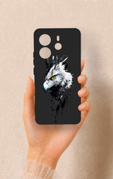 Redmi Note 14 4G Uyumlu Bald Eagle Desenli Silikon Kılıf