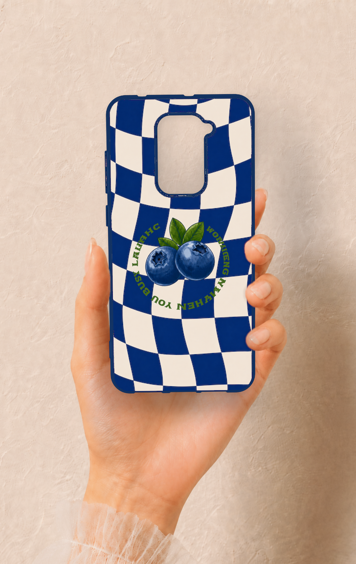 Redmi Note 9 Uyumlu Yaban Mersini Desenli Silikon Kılıf