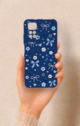 Redmi Note 11S Uyumlu Mavi Papatya Fiyonk Desenli Silikon Kılıf