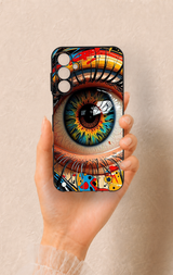 Samsung A15 Uyumlu Renkli Göz Bebeği Desenli Silikon Kılıf