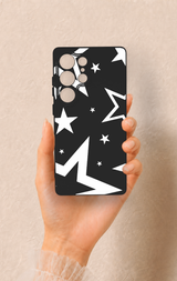 Samsung S25 Ultra Uyumlu Siyah Mega Star Desenli Silikon Kılıf