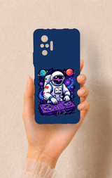 Redmi Note 10 Pro Uyumlu Astronot DJ Desenli Silikon Kılıf