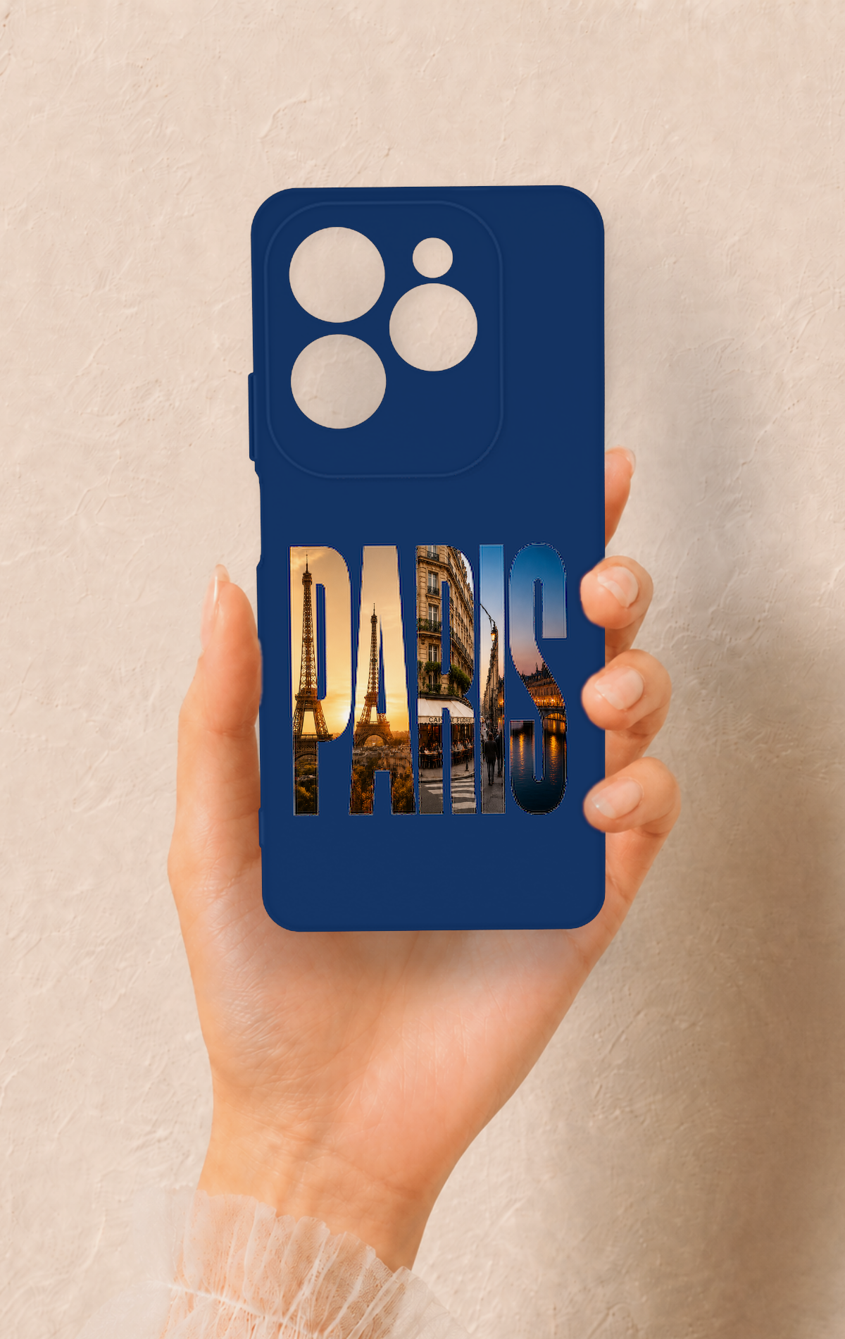 İnfinix Hot 40 Pro Uyumlu Paris Desenli Silikon Kılıf