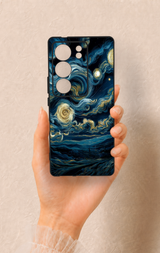 Vivo V29 Uyumlu Yıldızlı Gece Desenli Silikon Kılıf