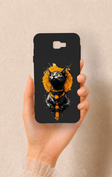 Samsung J7 Prime Uyumlu Mısırlı Kedi Tanrısı Desenli Silikon Kılıf