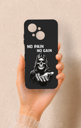 Tecno Spark Go1 Uyumlu No Pain No Gain Desenli Silikon Kılıf