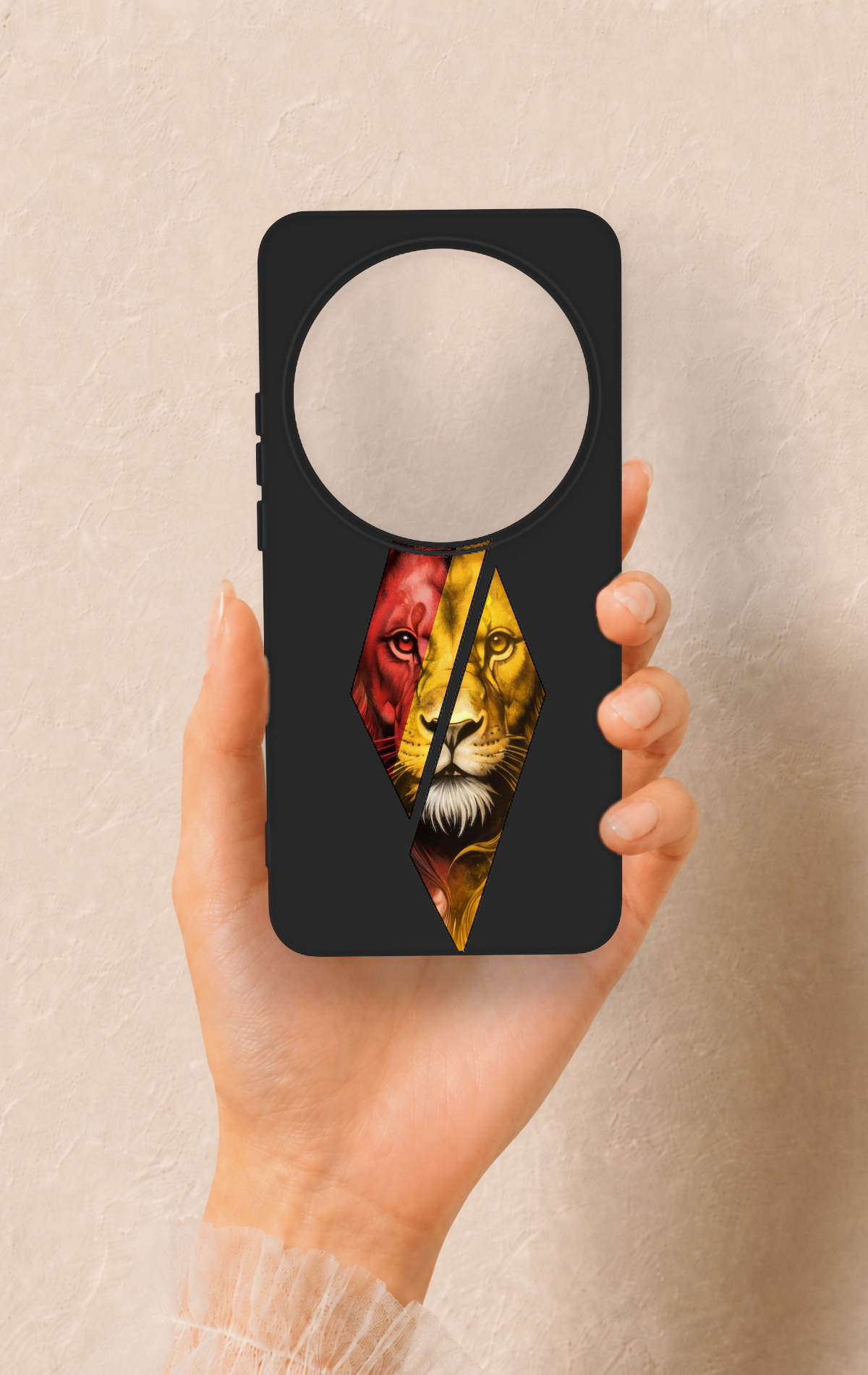 Xiaomi Mi 15 Ultra Uyumlu Kesik Aslan Desenli Silikon Kılıf