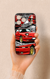 iPhone 17 Pro Max Uyumlu Kırmızı Supra Desenli Silikon Kılıf