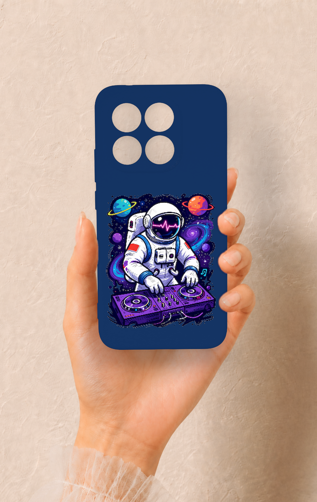 Mi 15T 5G Uyumlu Astronot DJ Desenli Silikon Kılıf