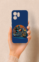 Oppo Reno 14F Uyumlu Moto Rider Desenli Silikon Kılıf