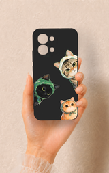 Oppo A6 Pro Uyumlu Kedi Ekibi Desenli Silikon Kılıf