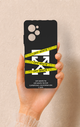 Poco X5 Pro Uyumlu Off White Desenli Silikon Kılıf