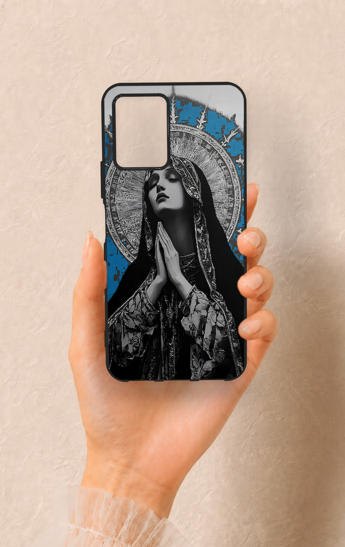 Vivo Y33S Uyumlu Rahibe Desenli Silikon Kılıf